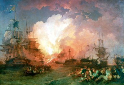 La battaglia del Nilo da Philip James de Loutherbourg