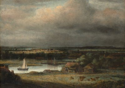 Ampio paesaggio fluviale, ca. 1648-49 da Philip Koninck