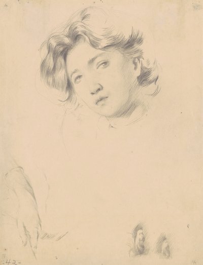 Studio per la testa di una ragazza da Philip Leslie Hale