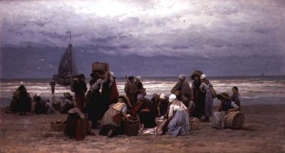 Smistamento del pescato da Philip Lodewijk Jacob Frederick Sadee
