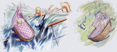 La nave che affonda, illustrazione da "I bambini dell