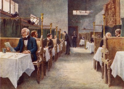 Sala da Pranzo della Taverna Cock, Fleet Street, distrutta 1886 da Philip Norman