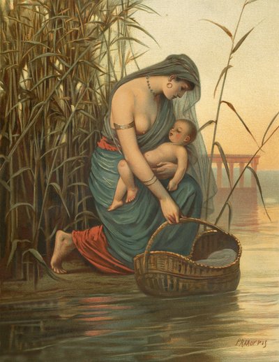 Il bambino Mosè e sua madre da Philip Richard Morris