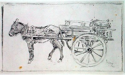Asino e carro da Philip William May