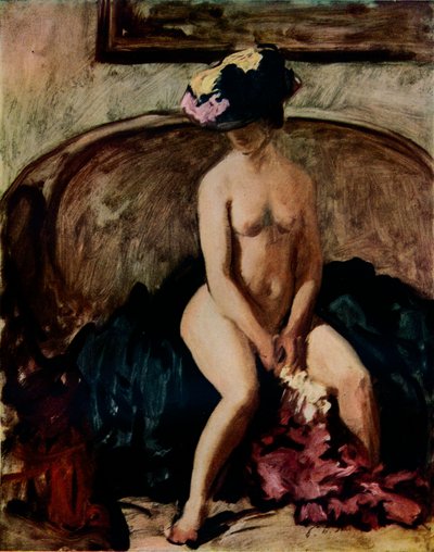 Nudo seduto: Il cappello nero, c1900 da Philip Wilson Steer