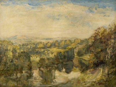 Il fiume Teme, sera, vicino a Ludlow - Le colline di Clee in lontananza da Philip Wilson Steer