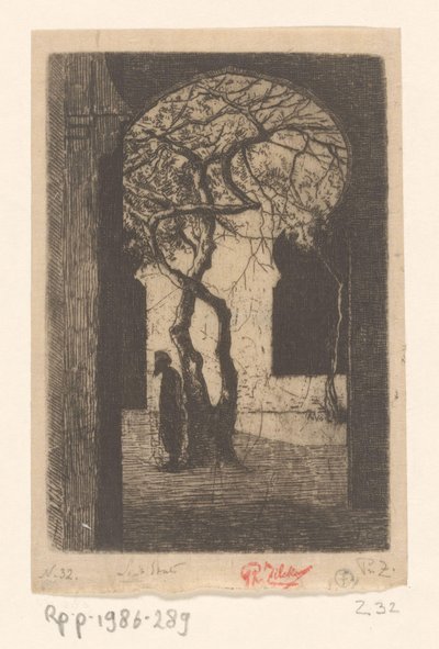 Vista della moschea Djamaa el Kebir ad Algeri da Philip Zilcken (signed by artist)