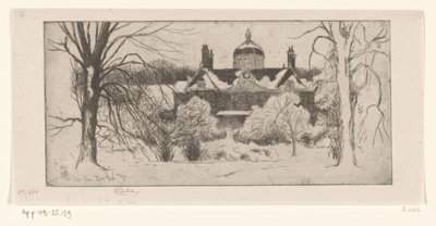 Huis ten Bosch nella neve da Philip Zilcken (signed by artist)