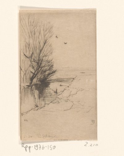 Paesaggio con ruscello e alberi da Philip Zilcken (signed by artist)