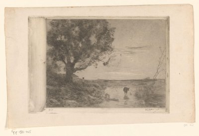 Paesaggio con vitello nell