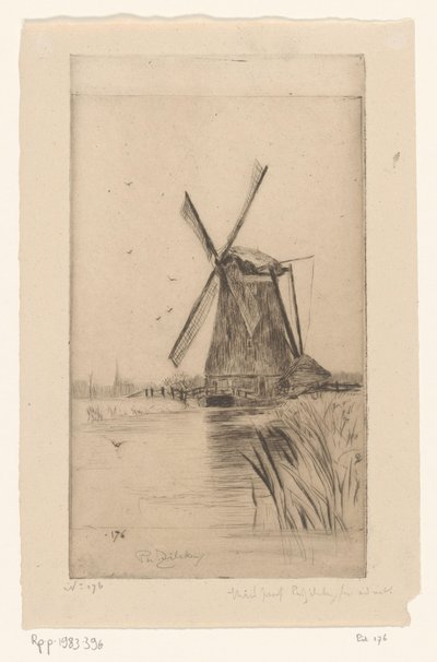 Mulino nel paesaggio da Philip Zilcken (signed by artist)