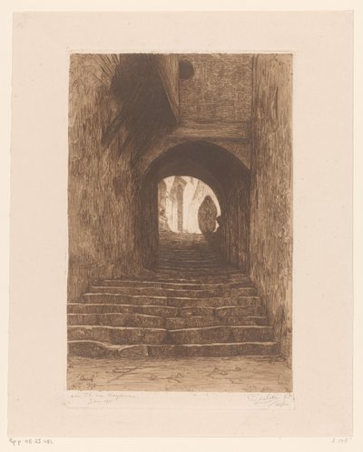 Strada con scala, ad Algeri da Philip Zilcken (signed by artist)