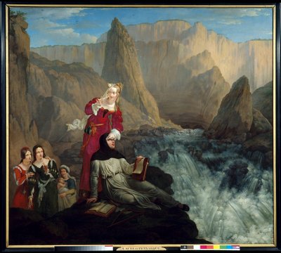 Laure e Petrarca alla Fontaine de Vaucluse da Philipe Jacques van Bree
