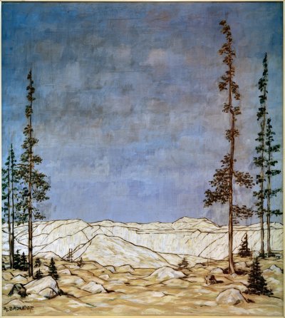 Paesaggio montano, (paesaggio invernale) da Philipp Bauknecht