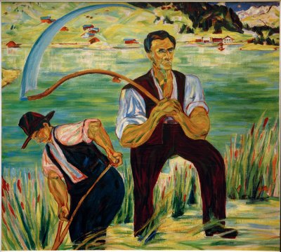 Due mietitori al lago di Davos da Philipp Bauknecht