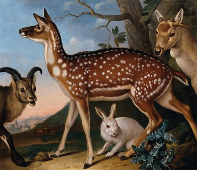 Daini, stambecco e lepre da Philipp Ferdinand de Hamilton
