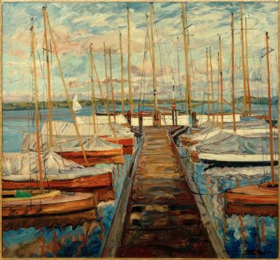 Pontile con barche a vela da Philipp Franck