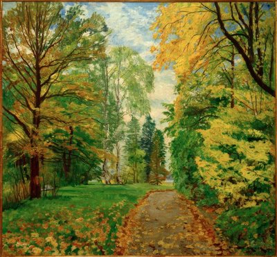 Un sentiero autunnale da Philipp Franck