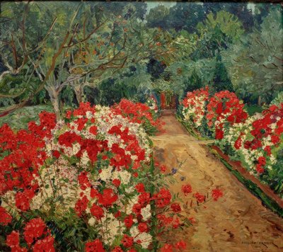Sentiero del giardino con aiuola di flox da Philipp Franck
