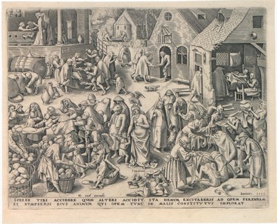Caritas Carità da Le Sette Virtù, 1559 da Philipp Galle