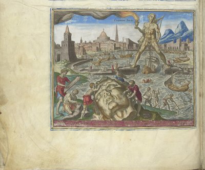 Il Colosso di Rodi dalla serie Le Ottave Meraviglie del Mondo, 1572 da Philipp Galle