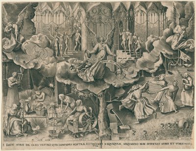 La parabola delle vergini sagge e stolte, 1570 da Philipp Galle