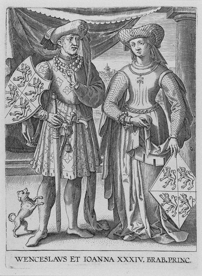 Venceslao I, duca di Lussemburgo e Giovanna, duchessa di Brabante da Philipp Galle