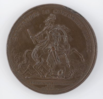 Medaglia di bronzo commemorativa della morte di Federico, Duca di Schomberg da Philipp Heinrich Müller