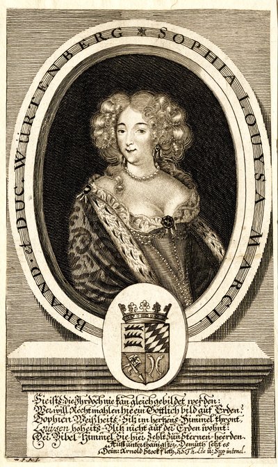 Ritratto di Sophie Louise di Württemberg-Stuttgart, Margravia da Philipp Kilian