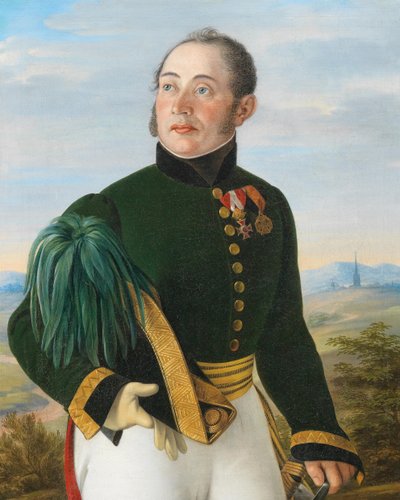 Ritratto del feldmaresciallo tenente Friedrich von Spannoghe 1782-1850, 1830 da Philipp Stöhr