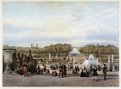 Versailles: le Tappeto Verde - in "Paris et ses environs" di Jacottet & Benoist da Philippe Benoist