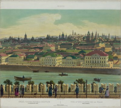 Veduta di Zamoskvorechye dal muro del Cremlino da una vista panoramica di Mosca in 10 parti da Philippe Benoist