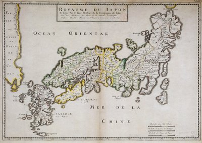 Mappa geografica del Giappone realizzata da Padre Philippe Briet, gesuita e studioso francese da Philippe Briet