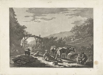 Paesaggio con lattaia e ponte di legno da Philippe Cardon