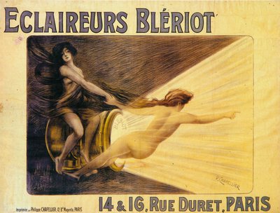 Pubblicità per fari Bleriot, c1905 da Philippe Chapellier