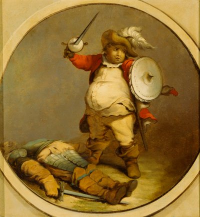 Falstaff con il corpo di Hotspur da Philippe Jacques de Loutherbourg