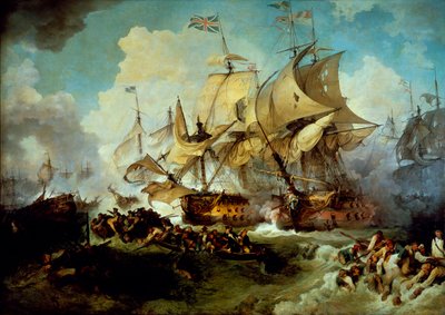La battaglia del 1 giugno da Philippe Jacques de Loutherbourg