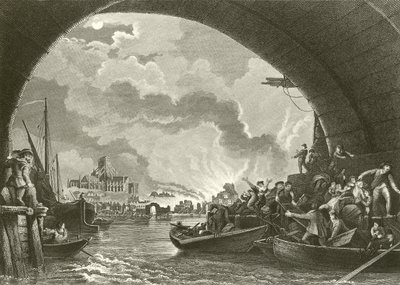 Il Grande Incendio di Londra da Philippe Jacques de Loutherbourg