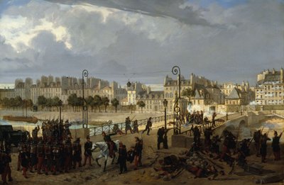 Scena di sommossa al ponte dell
