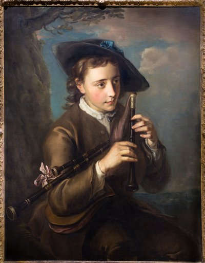 Pifferaio, 1740 circa (Olio su tela) da Philippe Mercier