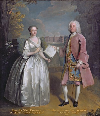 Ritratto di Henry 7° Visconte Irwin e sua moglie Anne da Philippe Mercier