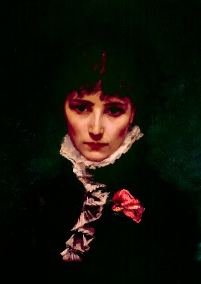 Ritratto della comica Sarah Bernhardt (dettaglio) da Philippe Parrot