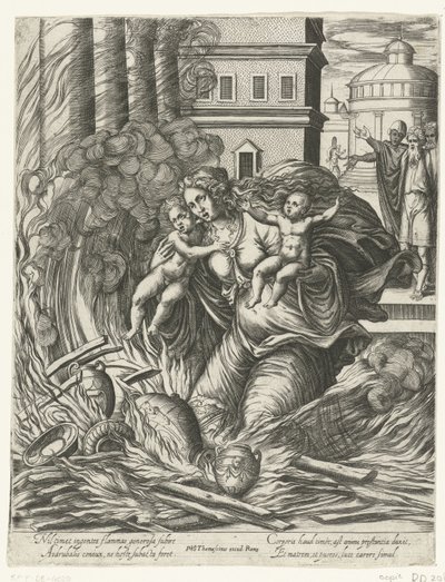 La moglie di Asdrubale si getta nel tempio in fiamme da Philippe Thomassin (possibly)