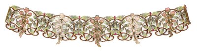 Tour-de-cou Art Nouveau multi-gemma e smalto 