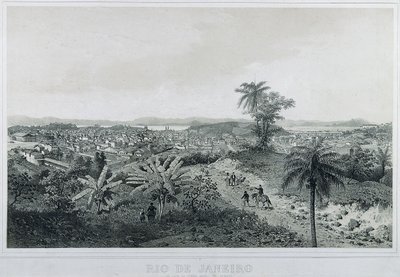 Nove vedute panoramiche di Rio de Janeiro: De Lado da Terra Morro de Senado da Philippe and Ciceri Eugene Benoist