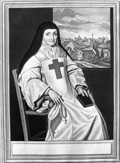 Jacqueline Marie Angélique Arnauld, madre Angélique (1591-1661), suora francese, badessa di Port Royal des Champs da Philippe de (after) Champaigne