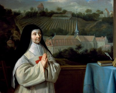 Madre Marie-Angelique Arnauld (dettaglio) da Philippe de (attr. to) Champaigne
