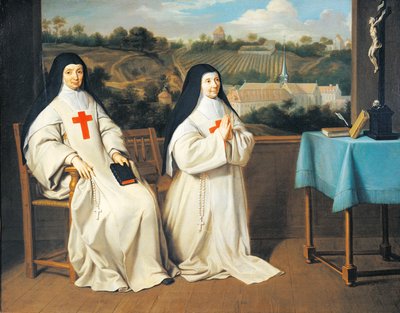 Ritratto della sorella e della madre di Madre Marie-Angelique Arnauld davanti all