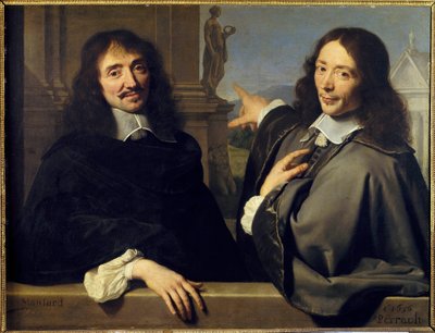 Ritratto di due uomini: Francois Mansart e Claude Perrault da Philippe de (attr. to) Champaigne