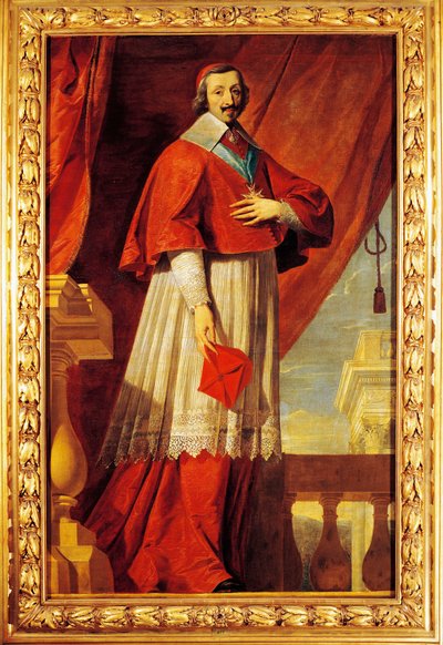 Francia, Fontaine Chaalis, Ritratto del politico e cardinale francese Richelieu da Philippe de (school of) Champaigne